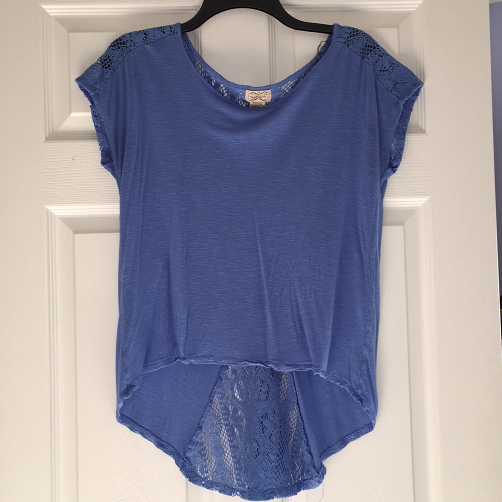 Adorable Perriwinkle Lace Top